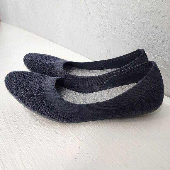 Allbirds Size 9 | Navy Knit Tree Breezer Washable Slip On Ballet Flats Shoes - Picture 2 of 8